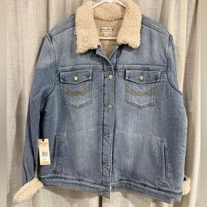Idyllwind Blue Jean Jacket with Cream Sherpa Collar